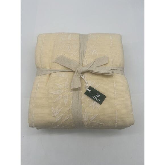 Urban Outfitters Dawson Embroidered Cross-Dyed Duvet Cover King Size Cream - Picture 3 of 7